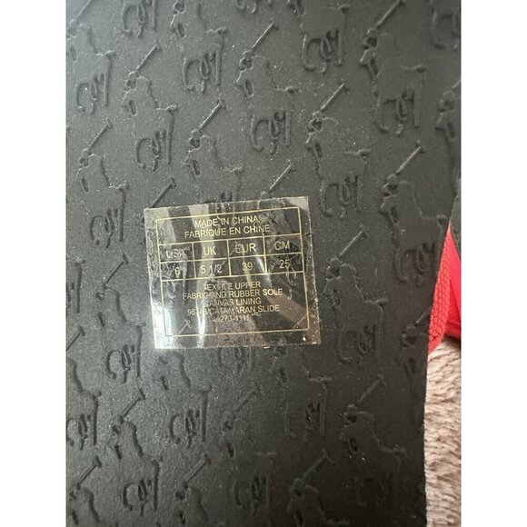 Polo Ralph Lauren Adjustable Catamaran Slide Size 6 Junior Red Sandal - Picture 10 of 14